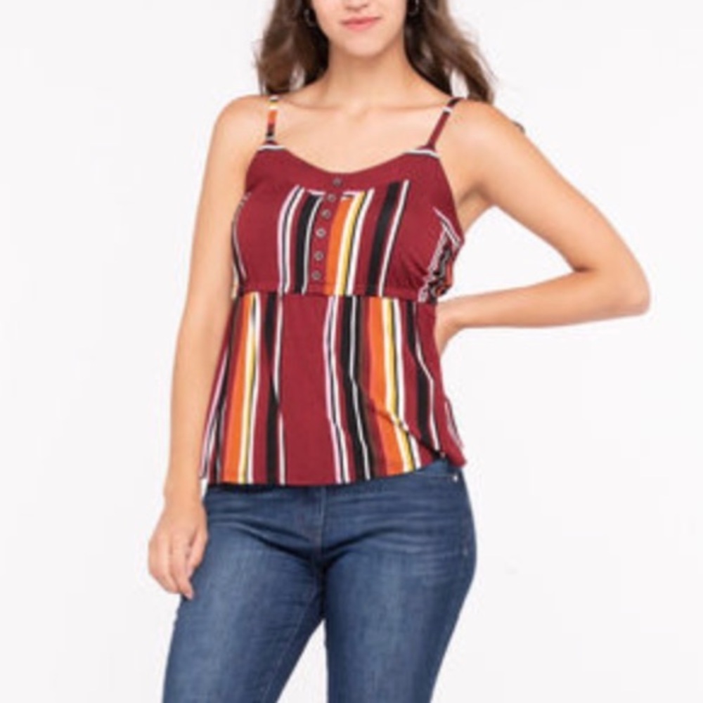 2/$15 Ricki’s Sleeveless Smocked Back Adjustable Strap Top Size S NWT